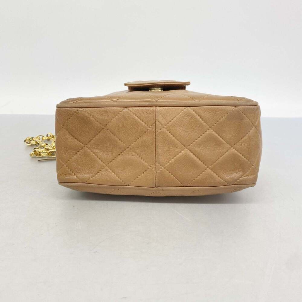 CHANEL Brown Lambskin Leather Shoulder Bag - Picture 3 of 13